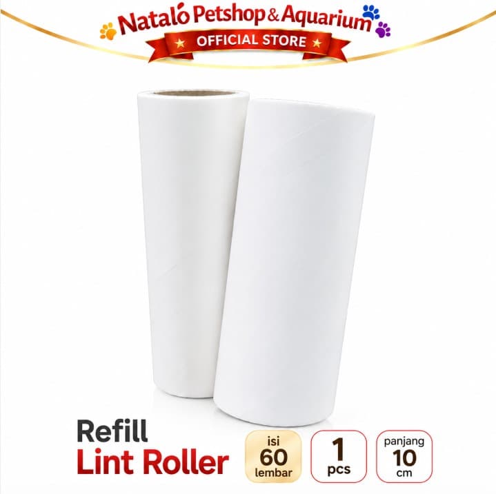 REFILL Lint Roller 1 stick isi 60 lembar / ply  / Hair Stick / Pembersih Bulu Hewan Kucing Anjing Fur Rambut pada Sofa Baju - gambar 6
