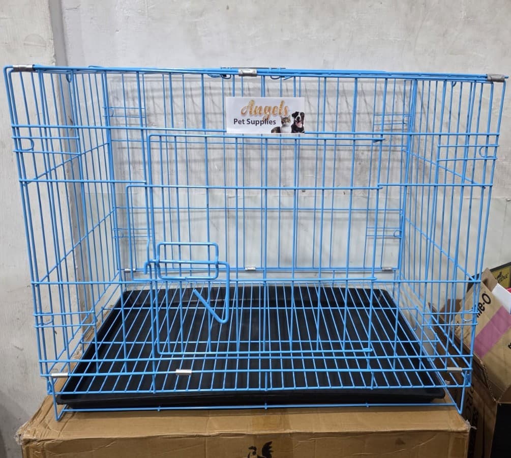 Kandang 60 / M - Merk Angels - Kandang Besi Hewan Lipat Anjing Kucing Kelinci Ukuran 61x50x42cm 60CM Medium - gambar 8