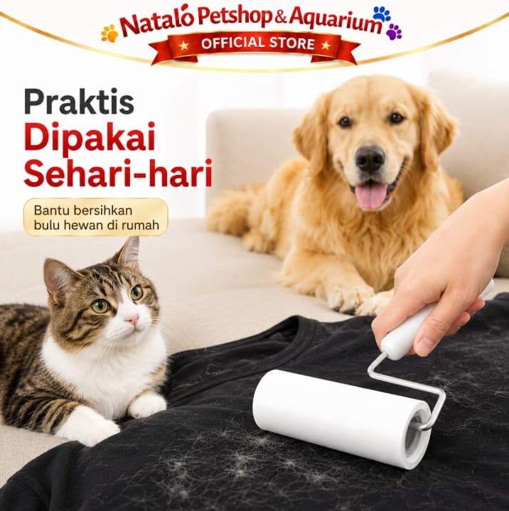 REFILL Lint Roller 1 stick isi 60 lembar / ply  / Hair Stick / Pembersih Bulu Hewan Kucing Anjing Fur Rambut pada Sofa Baju - gambar 5