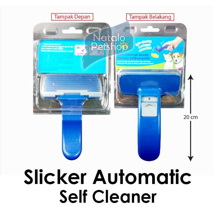 Slicker Automatic Cleaner BESAR - Sisir Bulu Anjing/Kucing/Kelinci Otomatis mirip Pet zoom - gambar 1
