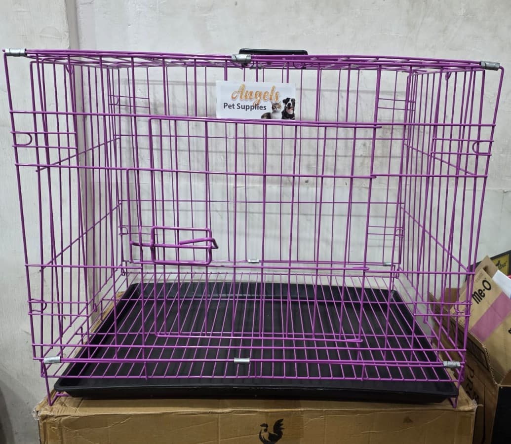 Kandang 60 / M - Merk Angels - Kandang Besi Hewan Lipat Anjing Kucing Kelinci Ukuran 61x50x42cm 60CM Medium - gambar 6