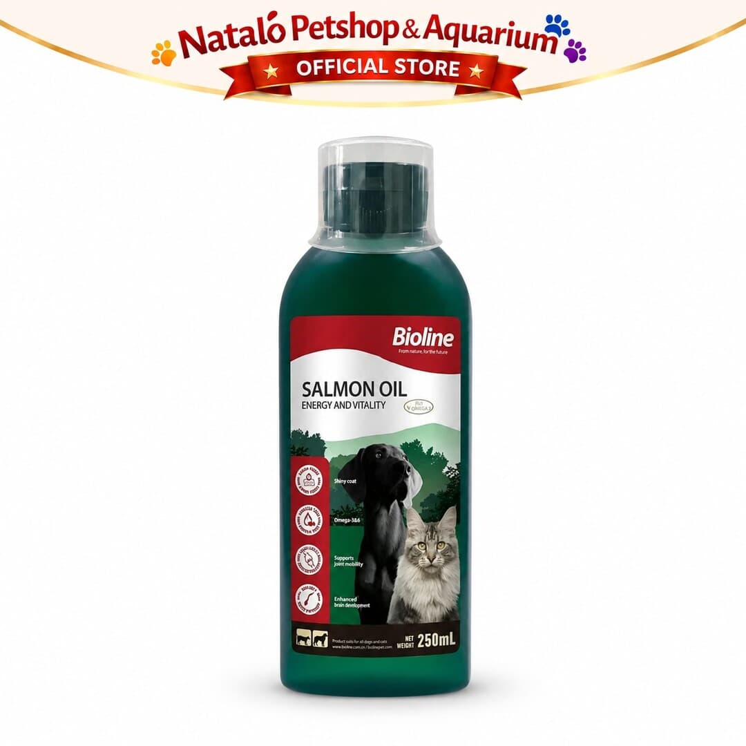 Bioline Salmon Oil 250ml for Cat & Dog - Minyak Ikan Vitamin Suplemen Hewan Peliharaan Kucing Anjing - gambar 6