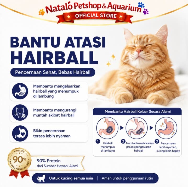 MAJES Hairball Remedy Cat Supplement - Vitamin Hairball Usus Kucing 55Gr - gambar 2