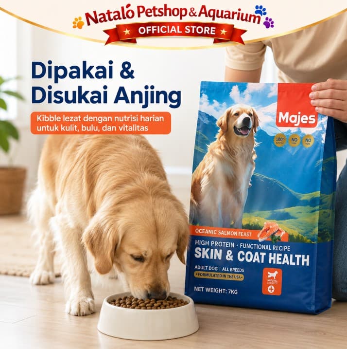 MAJES High Protein Skin & Coat Health Oceanic Salmon Feast Adult Dog Food 7 KG - Makanan Anjing Dewasa Freshpack 7KG - gambar 5