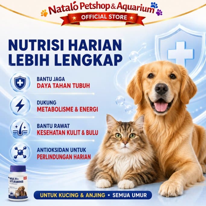 MAJES Multi-Vitamins isi 100 Tablets / Multivitamin Pet Supplements - Vitamin Kucing dan Anjing - gambar 1