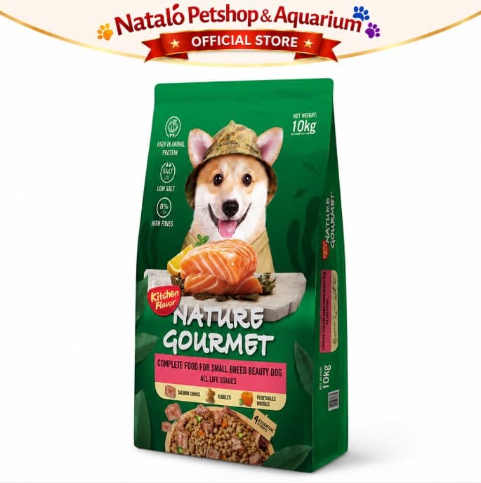 Kitchen Flavor Dog Small Breed SALMON 10KG Beauty Coat - Makanan Kering Anjing Beautifying Premium Food Kibble Kecil 10 KG Nature Gourmet All Life Stages - gambar 4