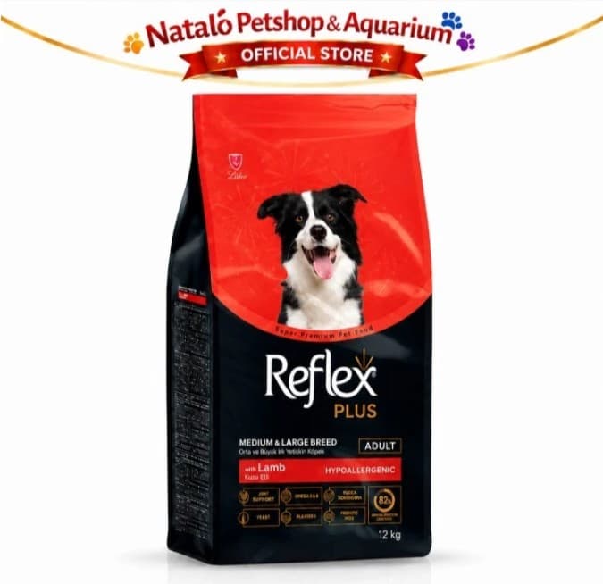 Reflex Plus Medium & Large Breed Adult Lamb & Rice 12KG - Makanan Anjing Dewasa Super Premium 12 KG - gambar 6