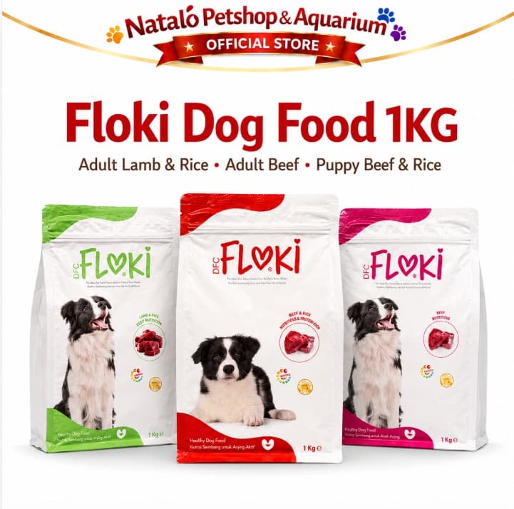 Floki Dog Food 1KG Adult Beef - Lamb and Rice / Puppy Dry Premium - gambar 6