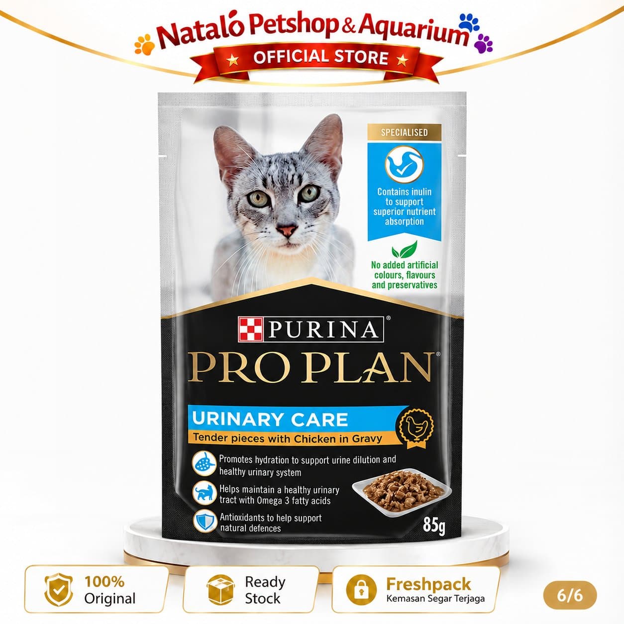 Pro Plan Urinary Care Pouch Wet Food 85 GR - Makanan Basah Saset Kucing Dewasa untuk Saluran Kencing Kantong Kemih FLUTD 85GR Proplan - gambar 7
