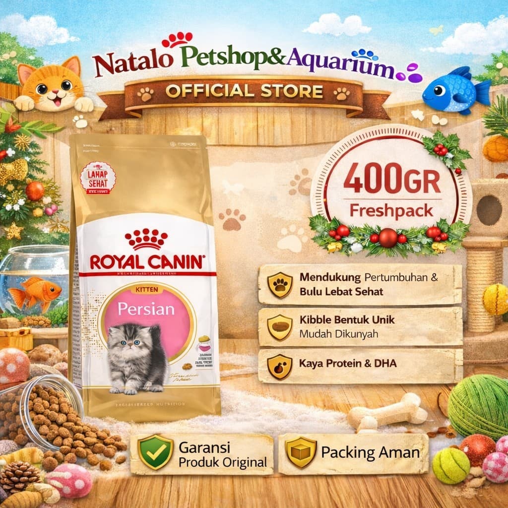 Royal Canin Kitten Persian 400GR Cat Food - Makanan Anak Kucing Ras Persia Super Premium 400 GR - gambar 1
