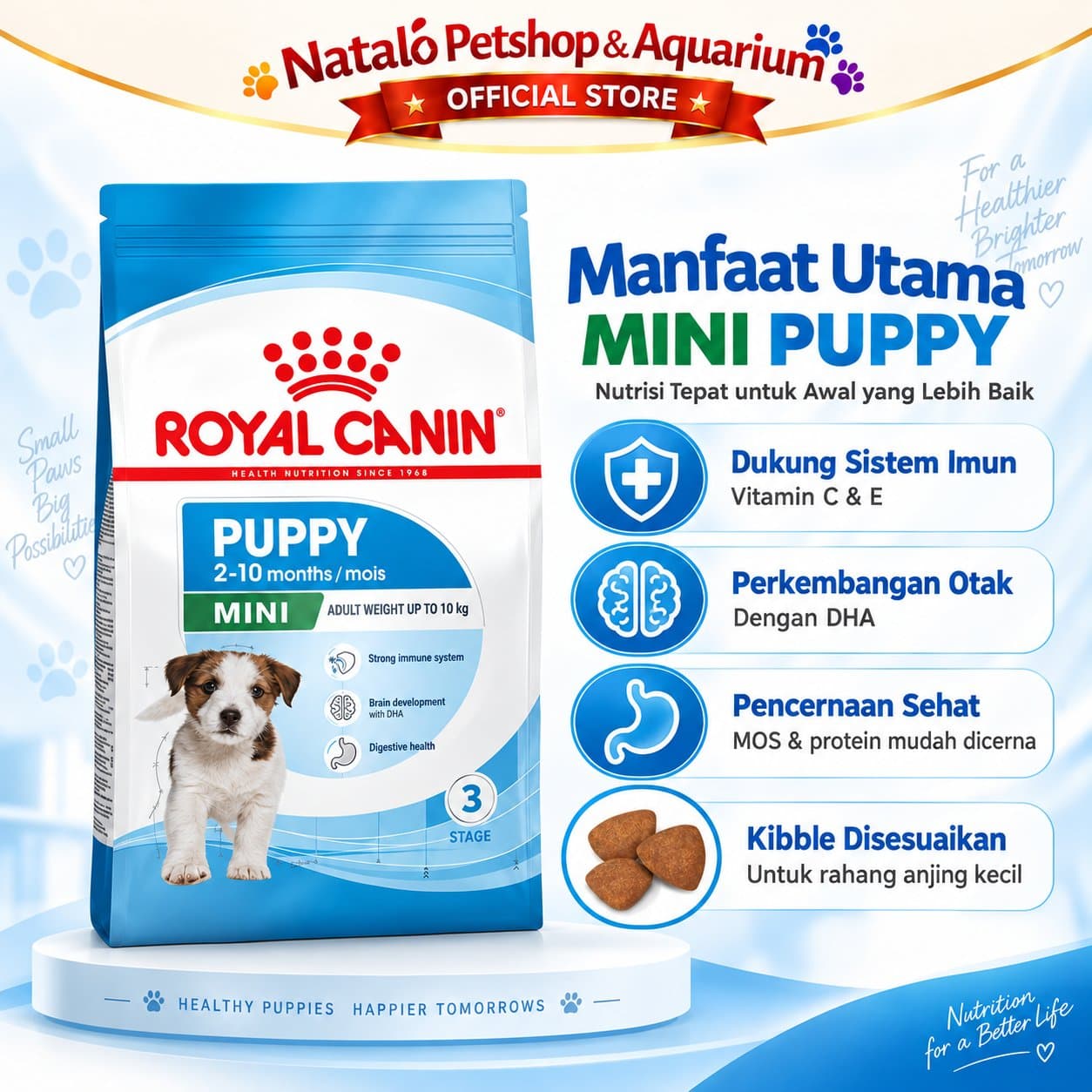 Royal Canin Mini Puppy 8KG Dry Dog Food - Makanan Anak Anjing Ras Kecil 8 KG - gambar 2