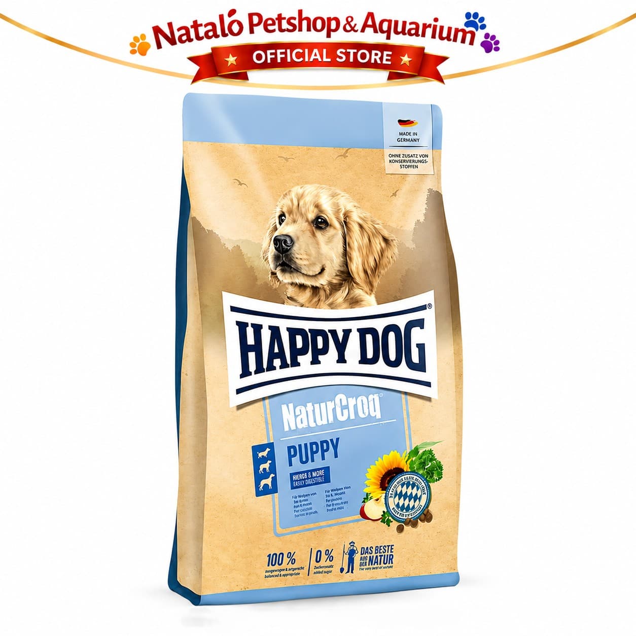 Happy Dog NaturCroq Puppy 1KG Medium Large Breed Dog Food - Makanan Anak Anjing Ras Besar Premium 1 KG - gambar 6