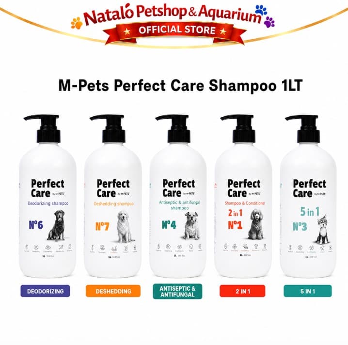 Perfect Care Dog Shampoo 1LT By M-Pets / Sampo Sabun 1 Liter / LT untuk Anjing / Frequest Use Long Shorthair Deodorizing Deshedding Antiseptic Antifungal 2in1 5in1 Rontok Jamur Wangi - gambar 6