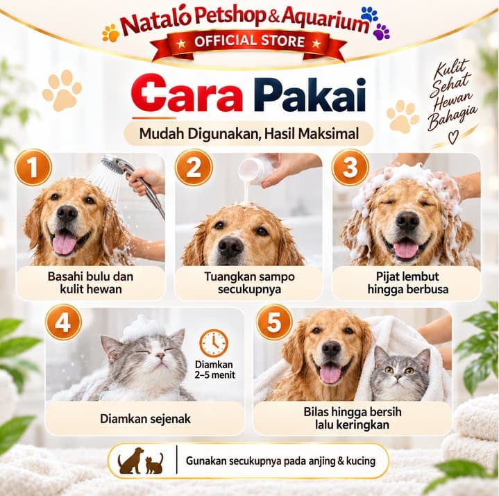Ramical BATHVET Shampoo 250ML - Miconazole Sampo AMPUH Atasi Sakit Kulit Kurap Gatal Infeksi Jamur - gambar 3