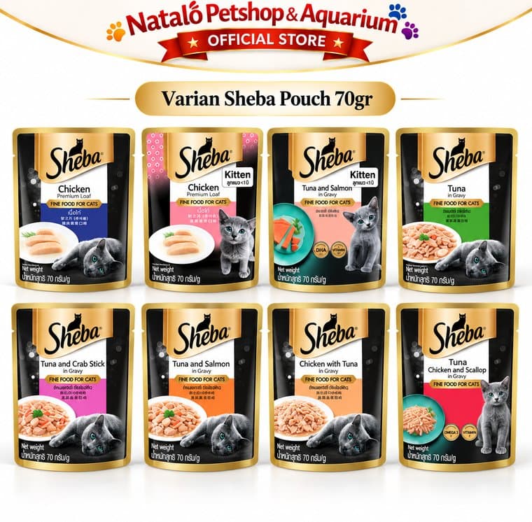Sheba Pouch 70Gr Cat Wet Food - Makanan Basah Kucing Sachet / Jajanan / Snack  / Tuna - gambar 6