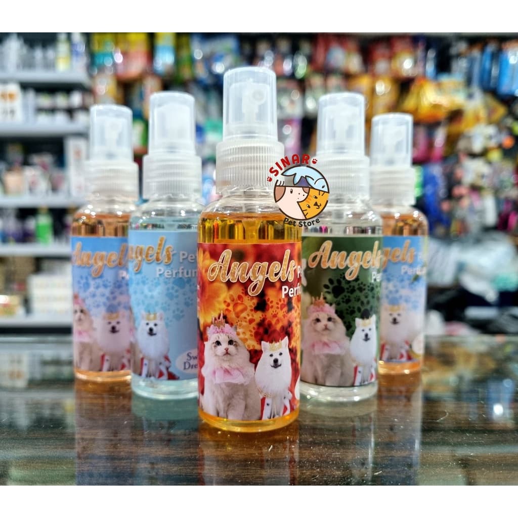 ANGELS Pet Perfume 60ML Hewan Parfum Kucing Anjing Kelinci Wangi Tahan Lama Tanpa Alkohol - gambar 1