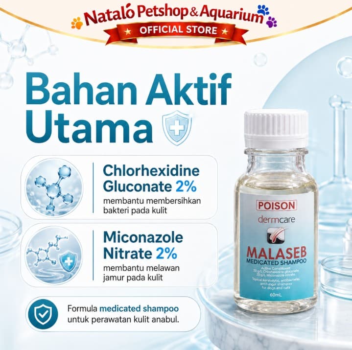 Malaseb 60ML Shampoo Anti Jamur Hewan Kucing Anjing Ampuh Premium - gambar 4