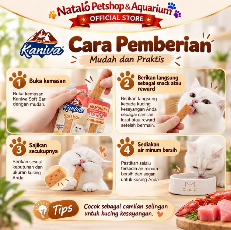 Kaniva Soft Bar 15gr x 2 Snack Kucing Premium Cat Treat Tuna Lobster Chicken Turkey Immunity Indoor Vitamin Protein - gambar 3
