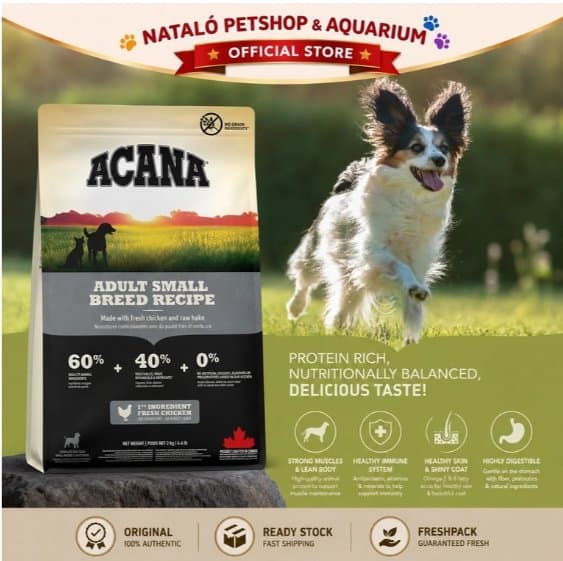 Acana Small Breed Adult Grain Free 2KG Dry Dog Food - Makanan Kering Anjing Dewasa Ras Kecil Tinggi Protein - High Protein Mini Super Premium 2 KG - gambar 3