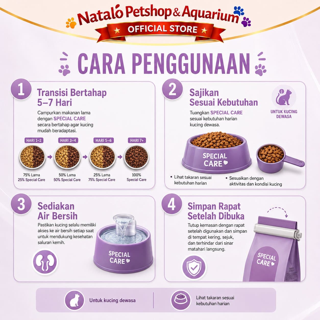 Kitchen Flavor Special Care Urinary Care Adult Cat Food 1.5KG - Makanan Kucing Dewasa untuk Kesehatan Kantung Kemih / FLUTD 1.5 KG - gambar 3