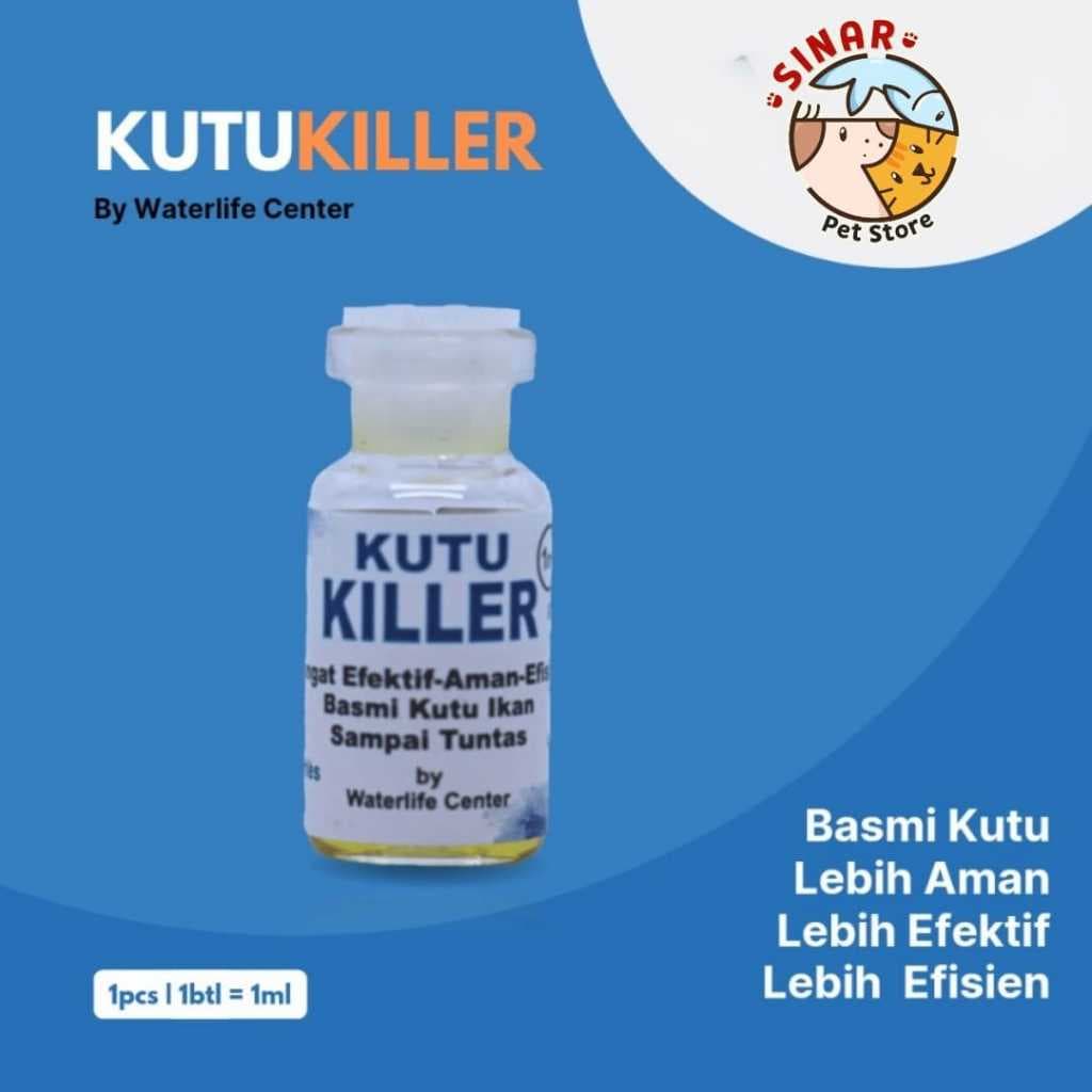 Kutu Killer - Obat Kutu Ikan Hias Aquarium Kolam Koi Arowana Koki 1ML