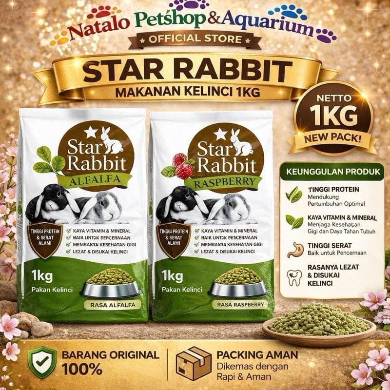 Star Rabbit 1KG - Pelet Bunny Makanan Kelinci Alfafa- Raspberry 1 KG - gambar 7