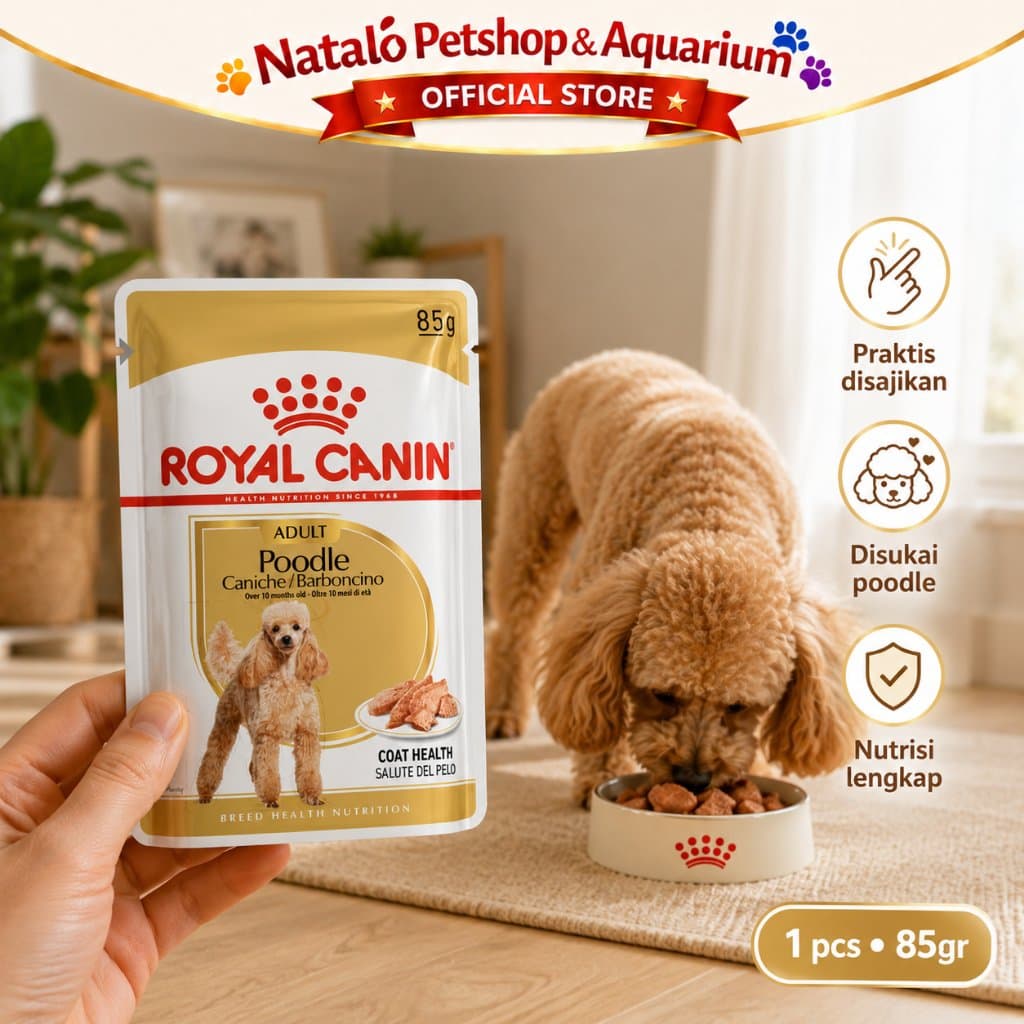 Royal Canin Adult Poodle Pouch Dog Wet Food 85GR - Makanan Basah Saset Anjing Ras Pudel 85 GR - gambar 5