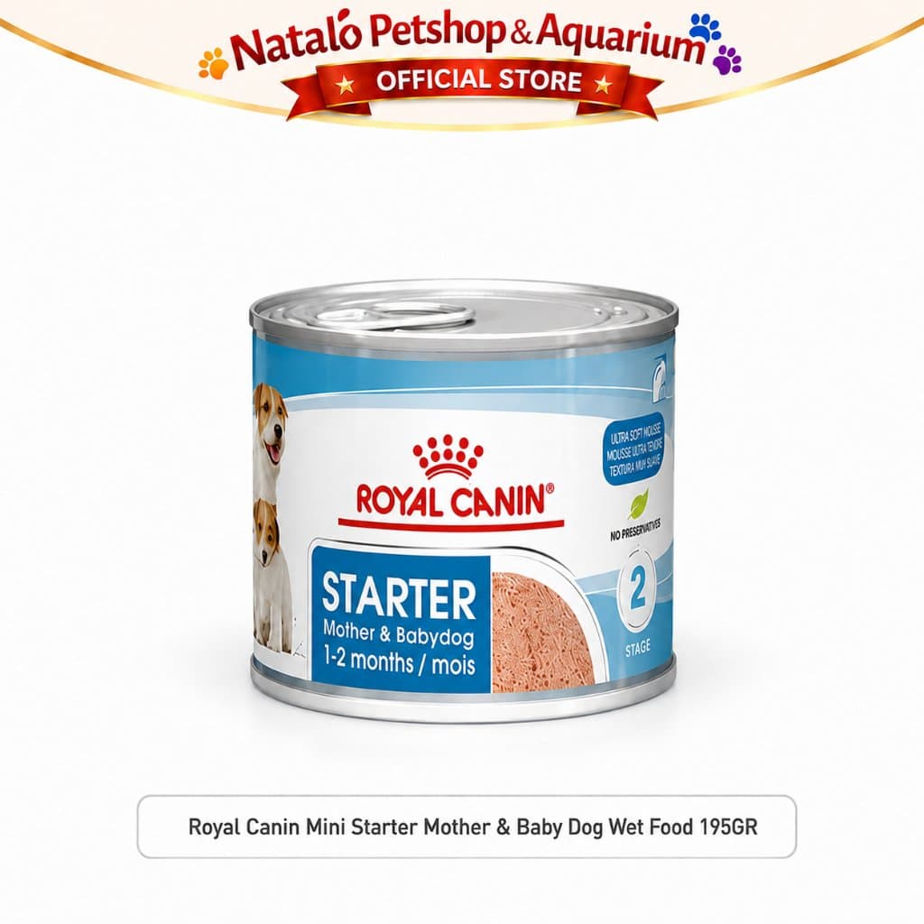 Royal Canin Starter Mother & Babydog Mousse Wet Food 195GR Baby Dog - Makanan Basah Ibu dan Anak Anjing / Menyusui 195 GR - gambar 6