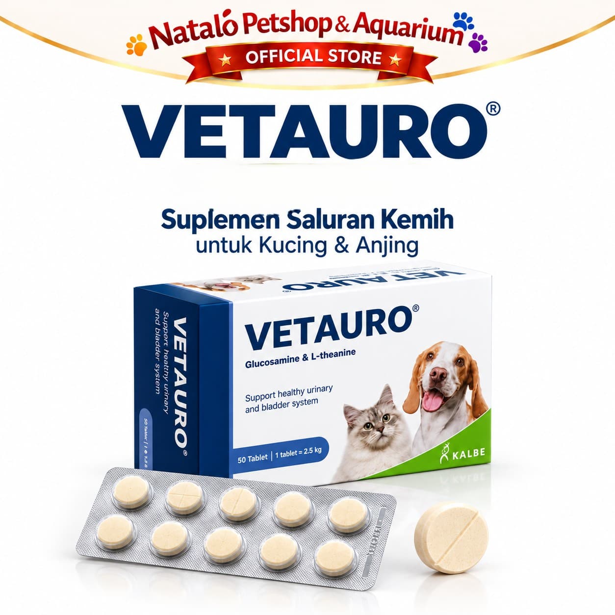 VETAURO dari Kalbe - Suplemen untuk Mengobati dan Mengurangi Infeksi Saluran Kencing Kemih Kucing dan Anjing FLUTD FUS - gambar 6