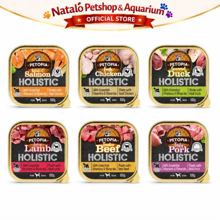 Petopia Holistic Tray 100Gr per DUS isi 24 PCS - Makanan Basah Anjing - Wet Dog Food Premium - gambar 7