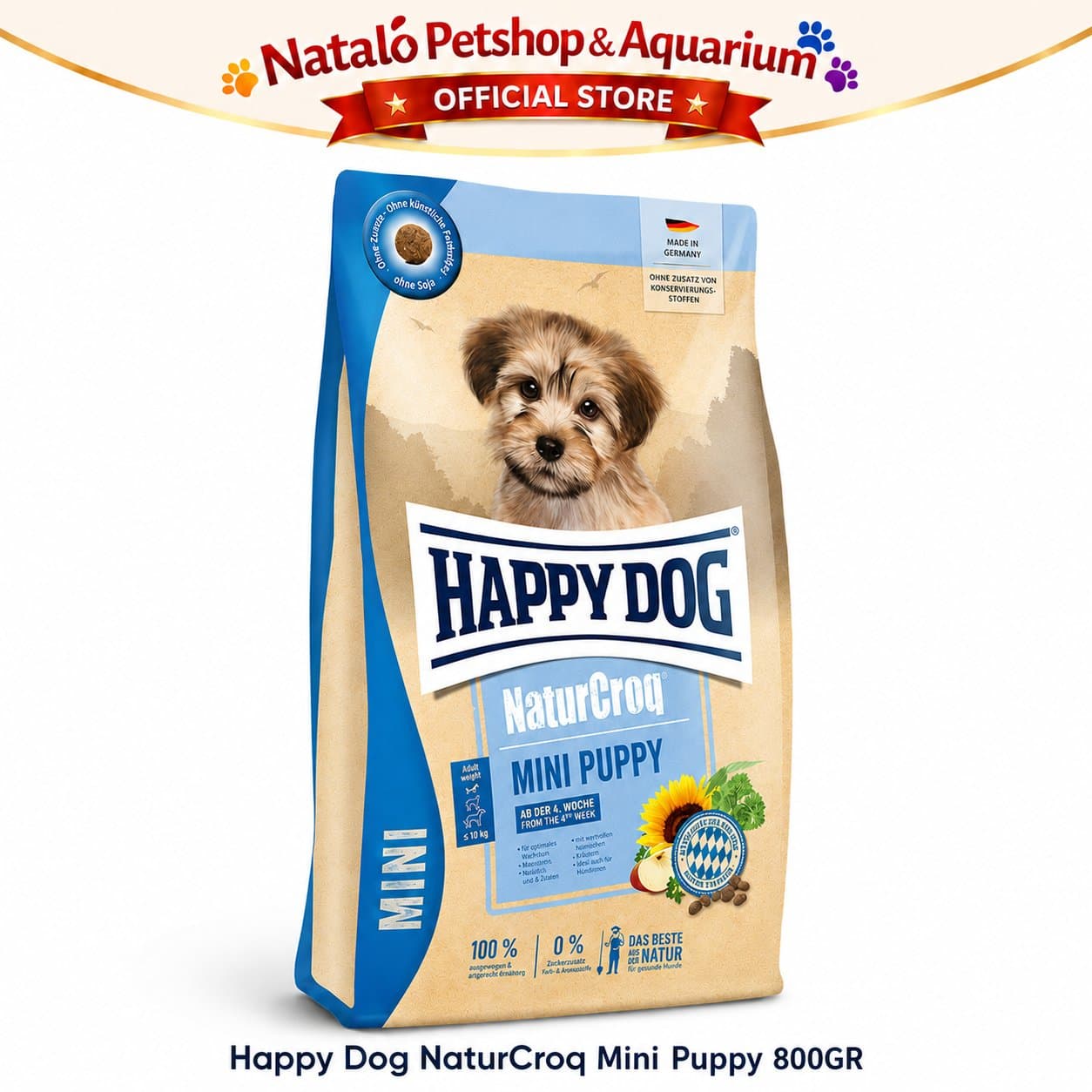 Happy Dog NaturCroq Mini Puppy 4KG Small Breed Dog - Makanan Anak Anjing Ras Mini Kecil 4 KG - gambar 6
