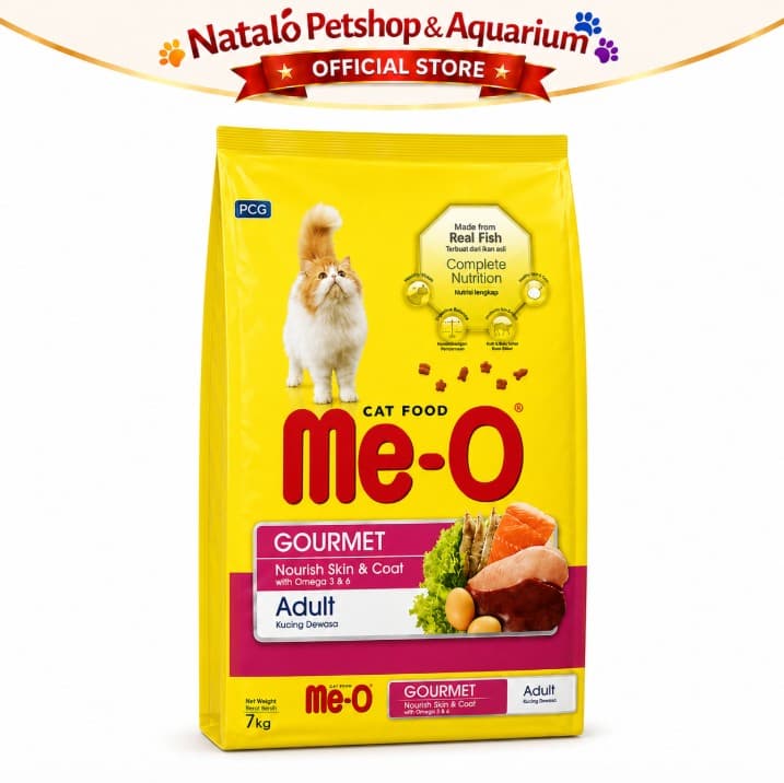 Me-O Adult Cat Food Gourmet 7KG - Makanan Kucing Dewasa Premium Meo 7 KG Kering Dry Food Pelet Pakan Rasa Ikan Meo Me o - gambar 6