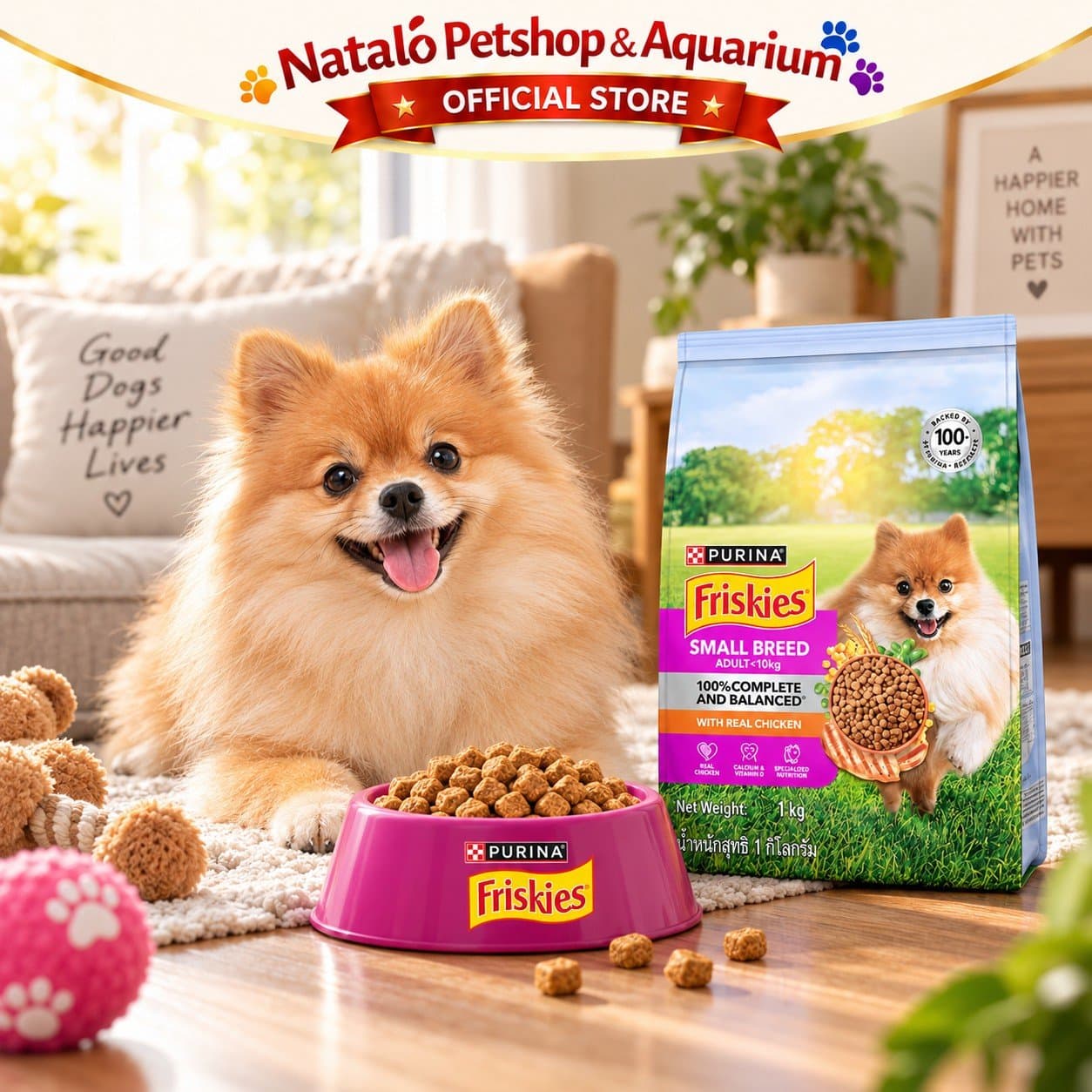 Friskies Small Breed Adult Dry Dog Food 1KG - Makanan Kering Anjing Dewasa Ras Mini 1 KG - gambar 5