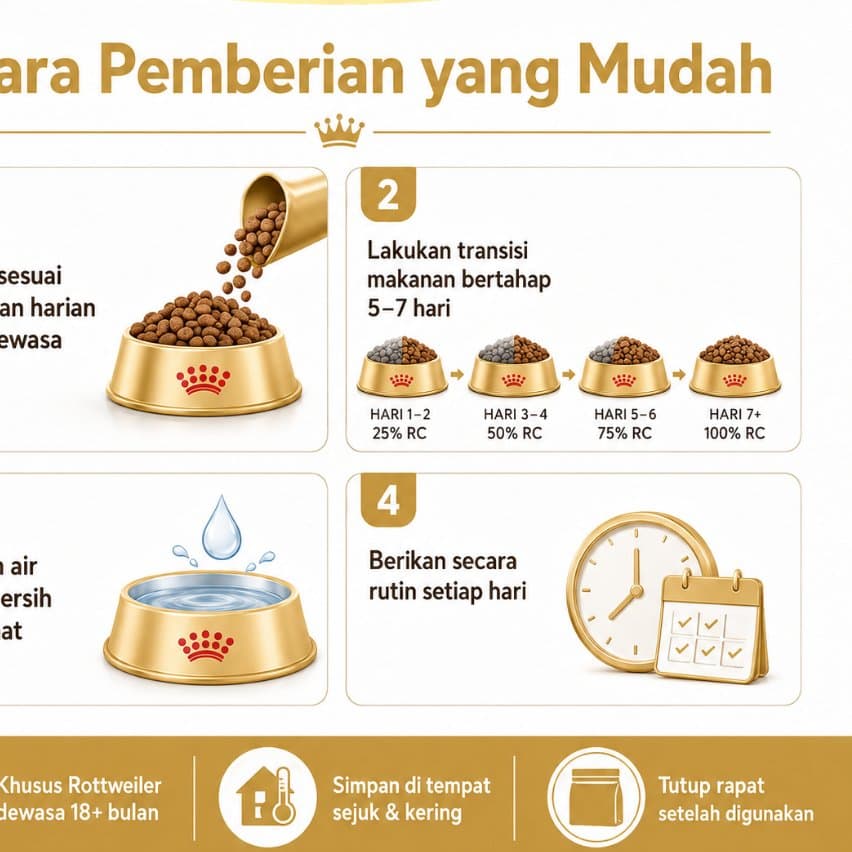 Royal Canin Rottweiler Adult 12KG - Makanan Anjing Dewasa Besar Ras Dry Large Dog Food - gambar 3