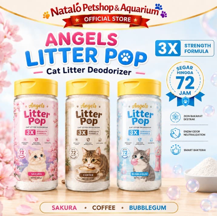 Angels Litter Pop 160GR Cat Litter Deodorizer Bloom Pewangi Bak Pasir Kucing