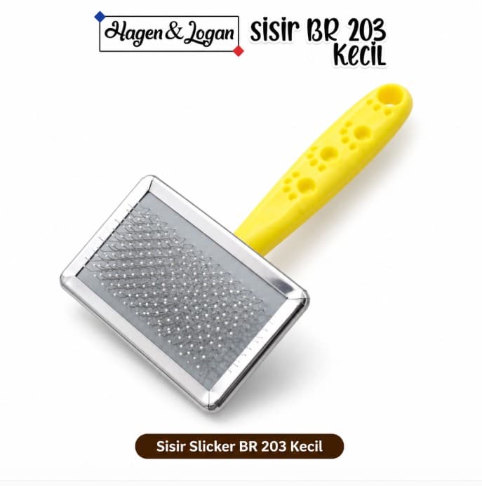 Sisir BR 203 Kecil - Slicker Hewan Kucing Anjing Kelinci anak bulu - gambar 6