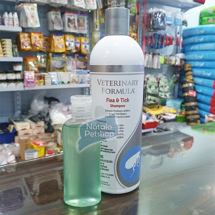 Veterinary Formula Flea & Tick 60ML - Share Bottle Pet Cat Dog Shampoo Sampo Obat Kutu Hewan Kucing Anjing AMPUH - gambar 1