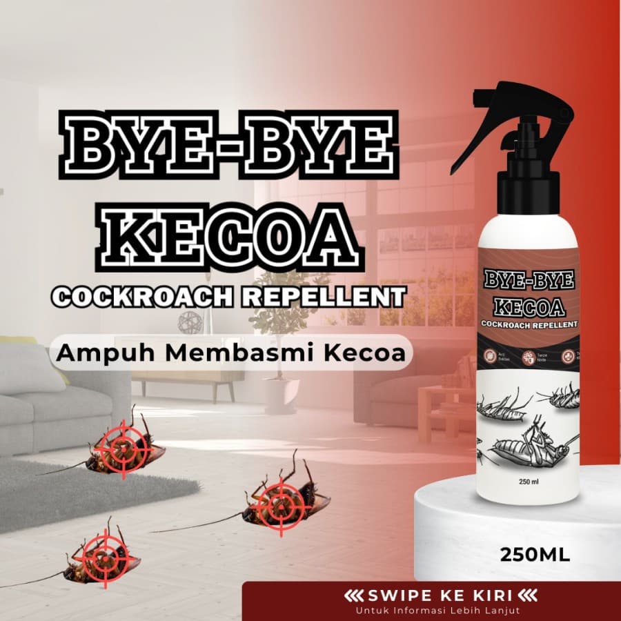 BYE BYE KECOA Cockroach Repellent - Spray Ampuh Pembasmi Membunuh Mengusir Kecoak 250ML - gambar 1