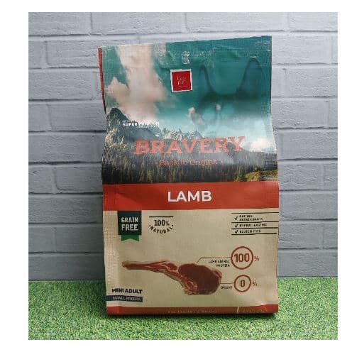 Bravery Mini Adult Lamb 400GR Dry Dog Food Makanan Kering Anjing Dewasa Super Premium - gambar 1