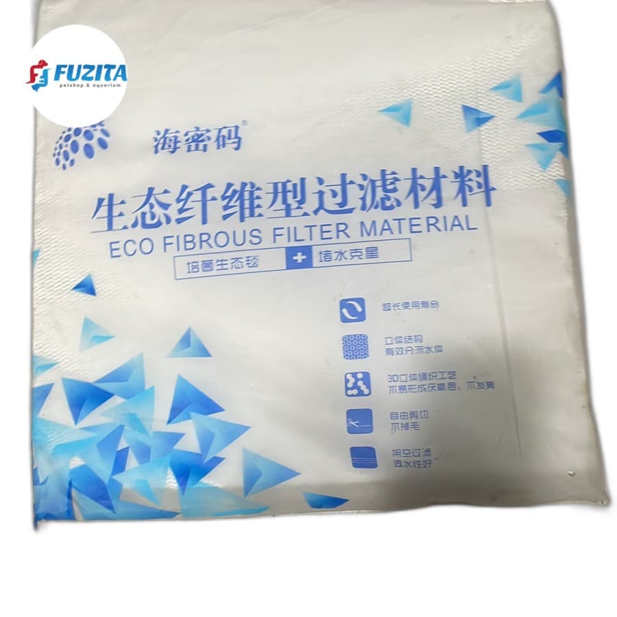 Busa Filter Aquarium Kolam Serat Fiber Ramah Lingkungan 50x50x2 CM - Honeycomb Filter - gambar 1