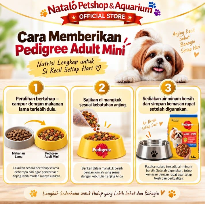 Pedigree Small Breed Adult Chicken Liver & Vegetable 1.3KG / Makanan Anjing Ras Kecil Murah Mini Dog Food 1.3 KG - gambar 3