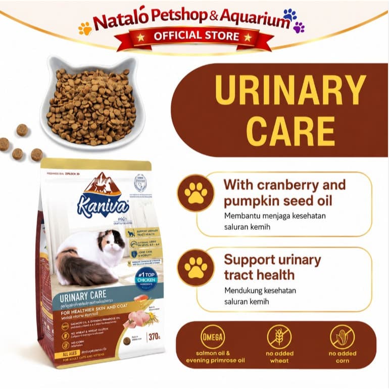 Kaniva Urinary Care Cat 370GR Dry Food - Masalah Kantung Kemih Susah Pipis - Holistic Healthy Skin and Coat - Premium Makanan Kucing Kering untuk Segala Usia All Life Stages Adult Kitten Dewasa Anak K - gambar 2