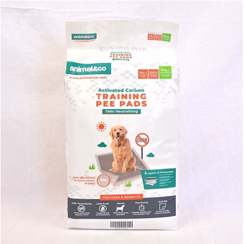 Animal & Co UNDERPAD LARGE Carbon 60 x 90CM isi 10 Lembar Pee Pad Alas Perlak Kucing Anjing Hewan Kelinci Besar - gambar 1