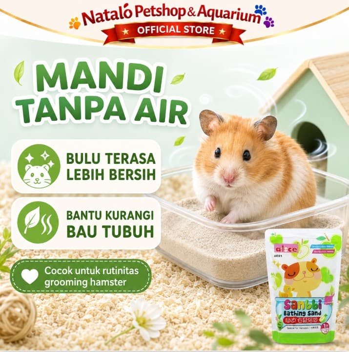 SANBBI 500GR - BATHING SAND Pasir Mandi Hamster Alice Wangi Bersih 500 GR - gambar 3