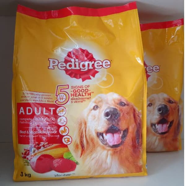 Pedigree Adult Beef & Vegetable 3KG Dry Dog Food Makanan Anjing Kering - gambar 1