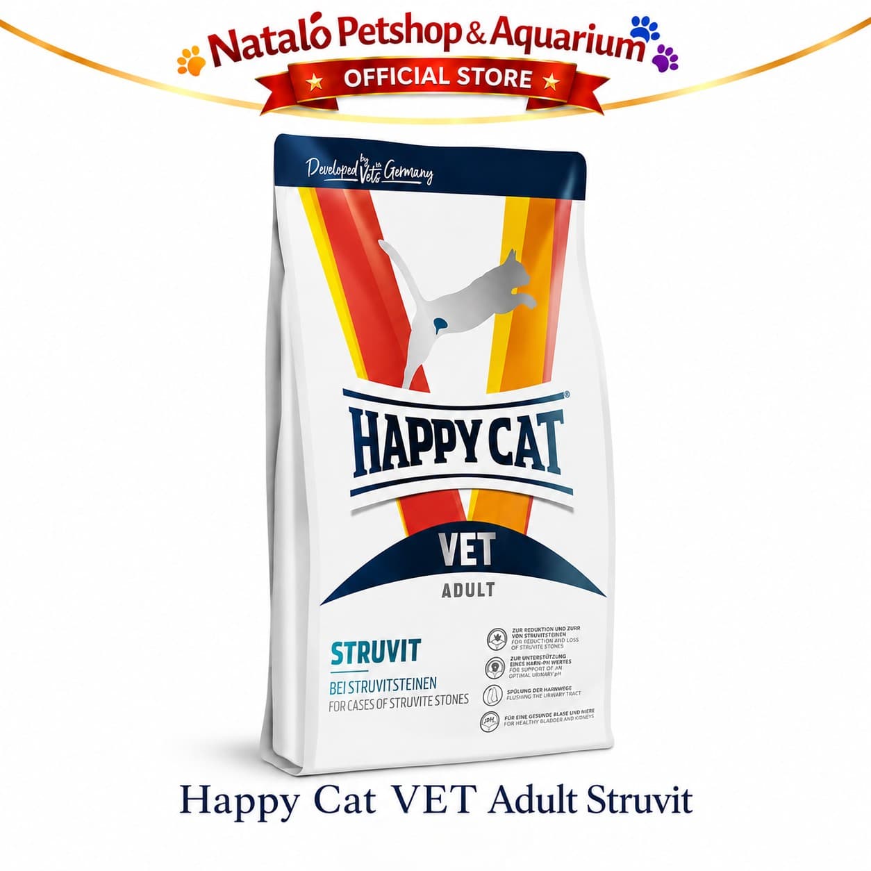 Happy Cat Vet Struvit 300GR Urinary S/O Adult Cat Food - Makanan Kucing Dewasa untuk Pengobatan Saluran Kencing Kemih FLUTD 300 GR - gambar 6