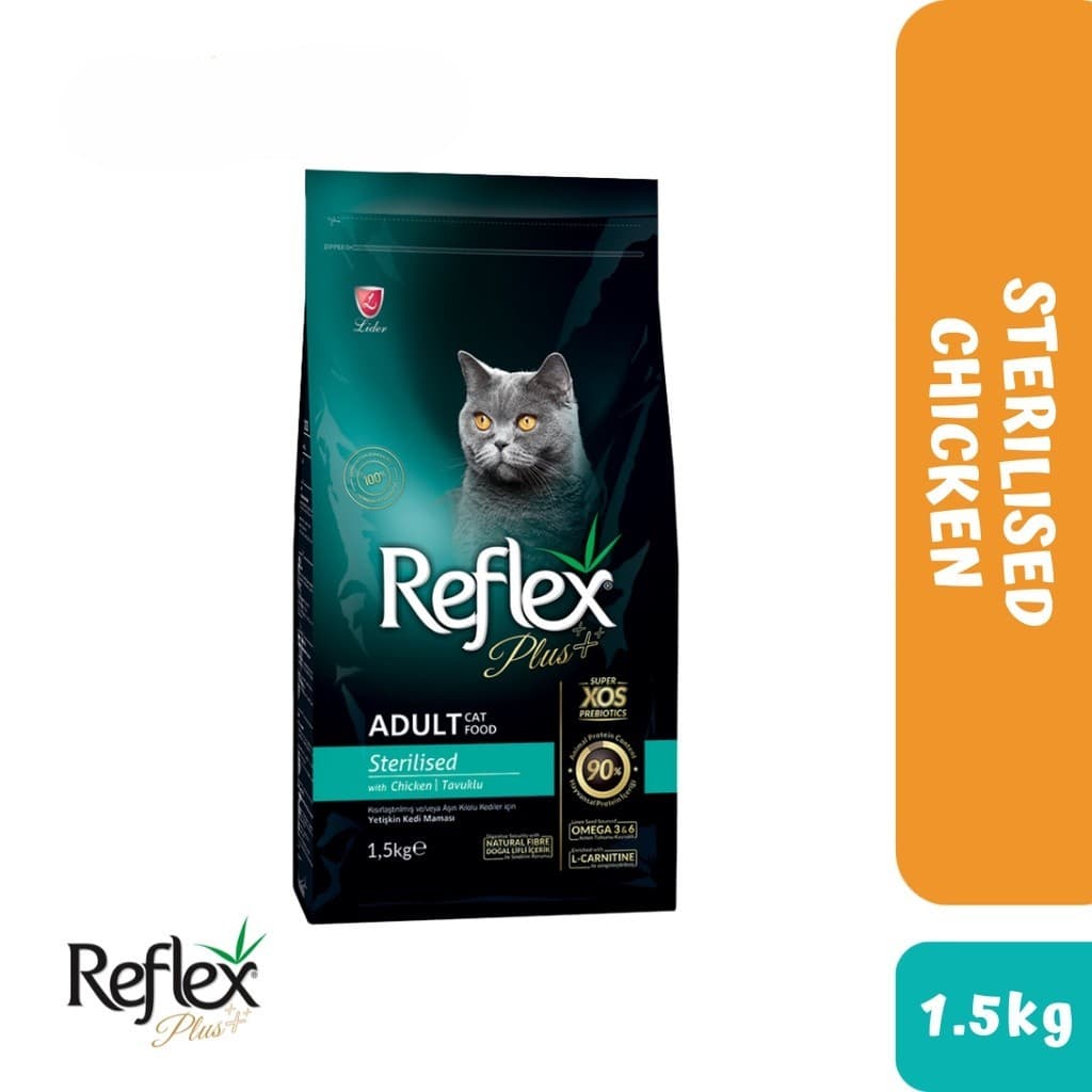 Reflex Plus Adult Cat Food Sterilised - Makanan Kucing Dewasa Steril Super Premium 1.5KG - gambar 1