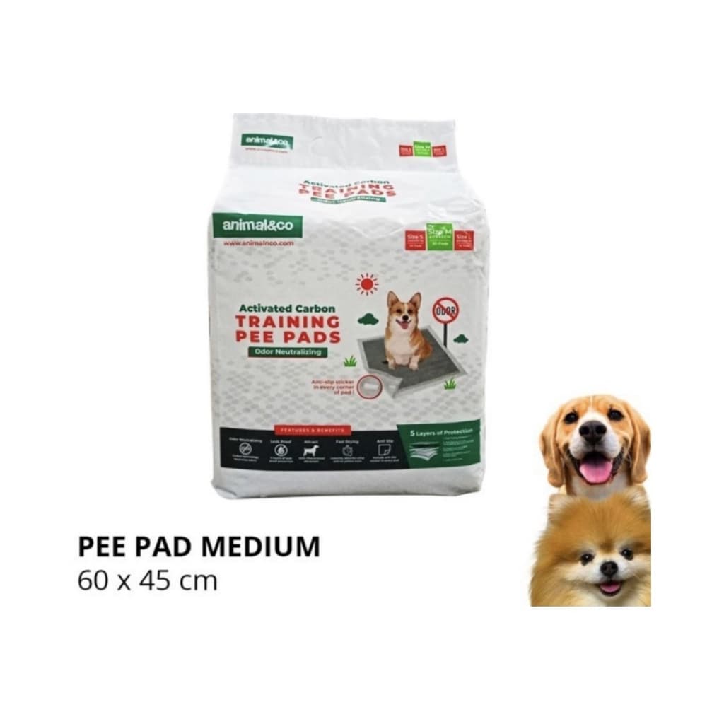 Animal&Co Carbon Medium Pee Pad Alas Pipis Kucing Anjing 60x45 isi 30Pcs Underpad Under Sensi Perlak - gambar 1