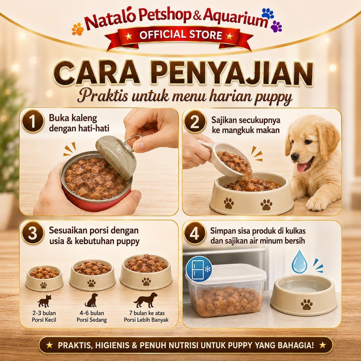 Petopia Premium Cuts in Gravy Puppy 415GR Dog Wet Food - Makanan Basah Kaleng Anjing 415 GR Premium - gambar 3