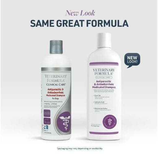 Veterinary Formula Antiparasitic & Antiseborrheic Shampoo 473ml - Pet Cat Dog Sampo untuk Kudis / Ketombe Kucing / Anjing Kulit Gatal Berkerak